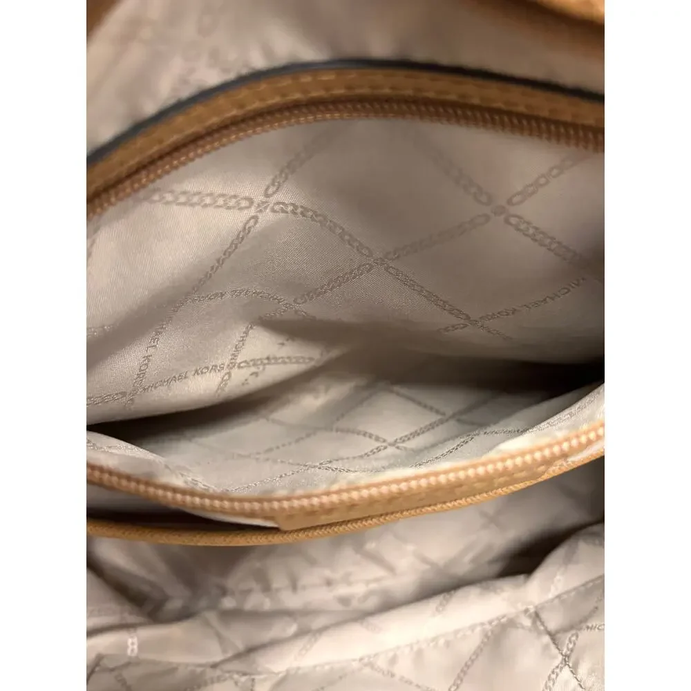 Michael Kors Brown Logo Print Medium Tote Purse #80172